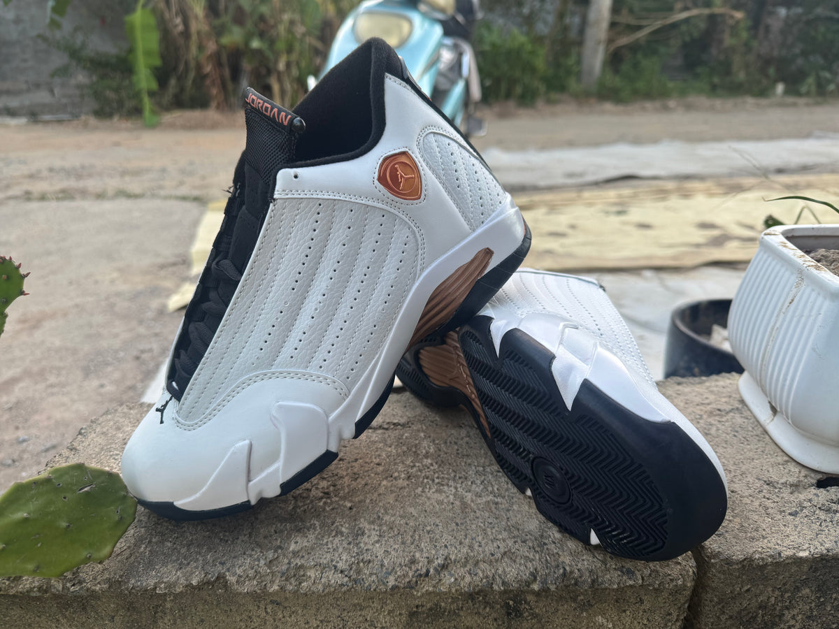Air Jordan 14 Retro Sneakers – White / Gold
