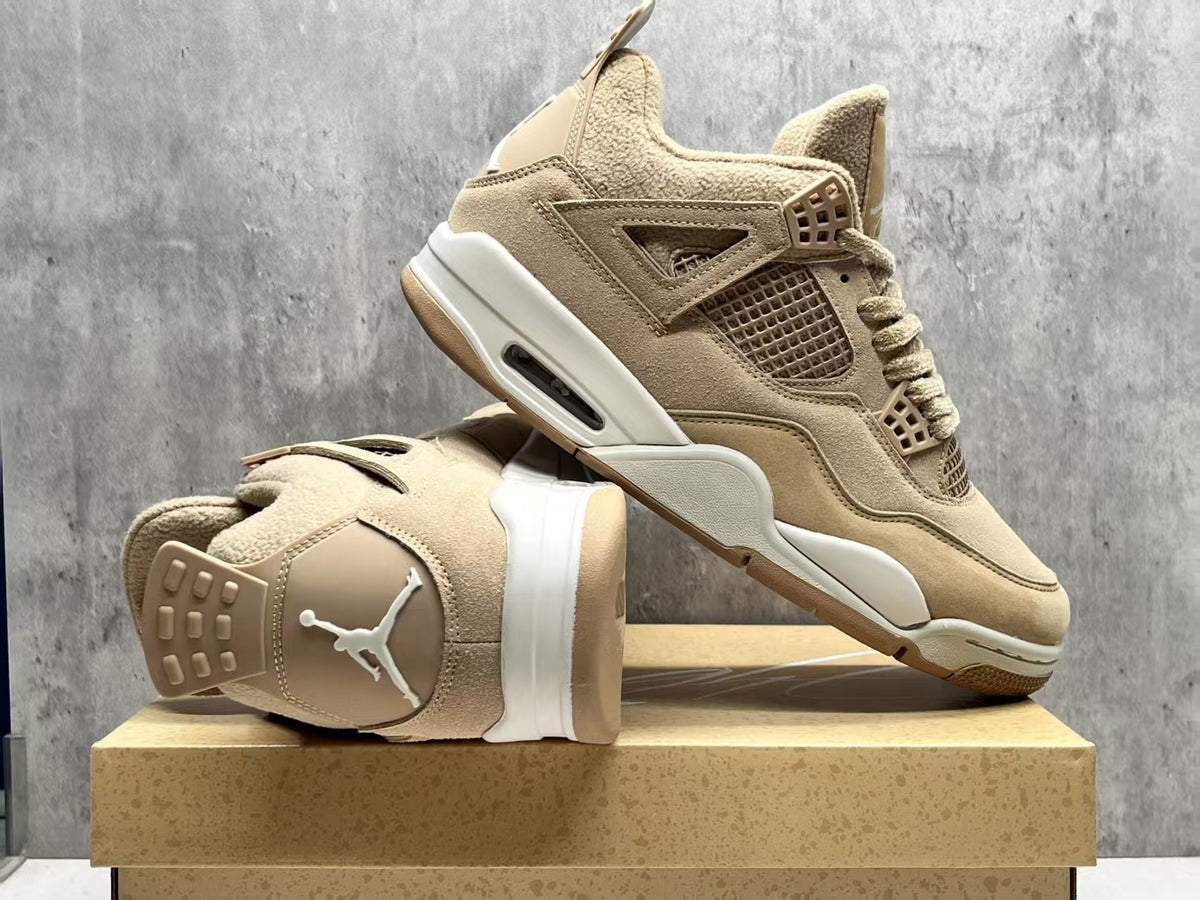 Air Jordan 4 Retro Sneakers – Milk Tea Beige & Cream