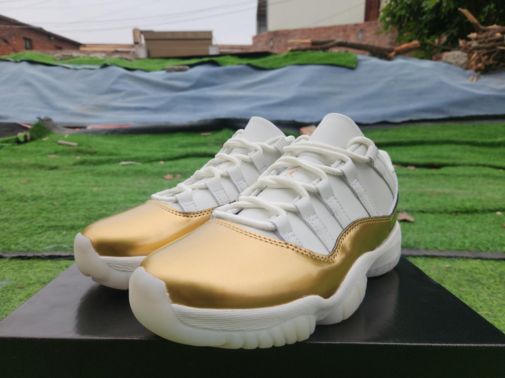 Air Jordan 11 Low Sneakers – White / Gold