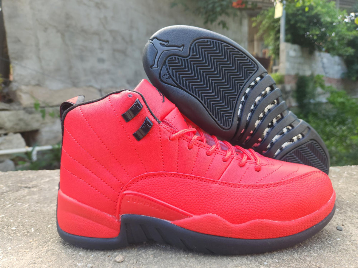 Air Jordan 12 Retro Sneakers – Black & Red