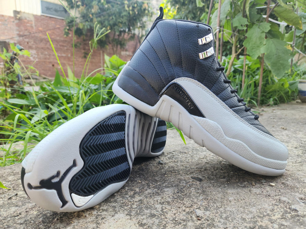Air Jordan 12 Sneakers – Black / Light Gray
