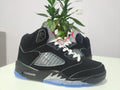 Air Jordan 5 Sneakers – Black with Silver Trim