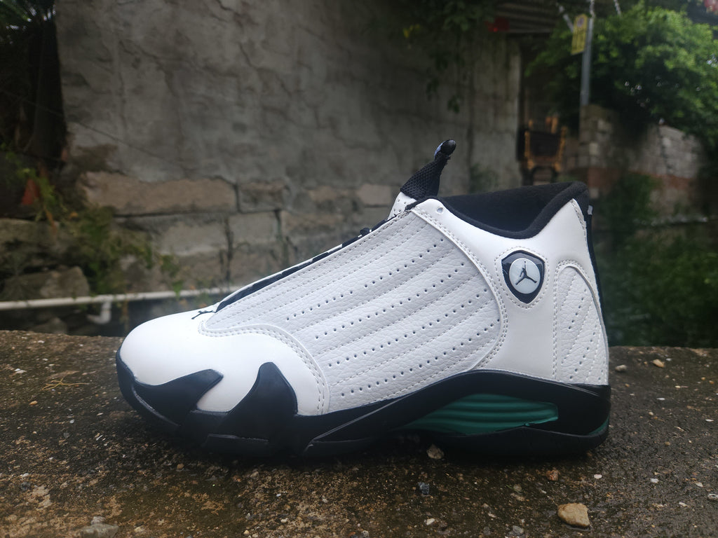 Air Jordan 14 Retro Sneakers – White / Black / Green