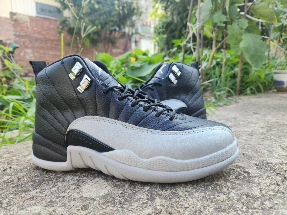 Air Jordan 12 Sneakers – Black / Light Gray