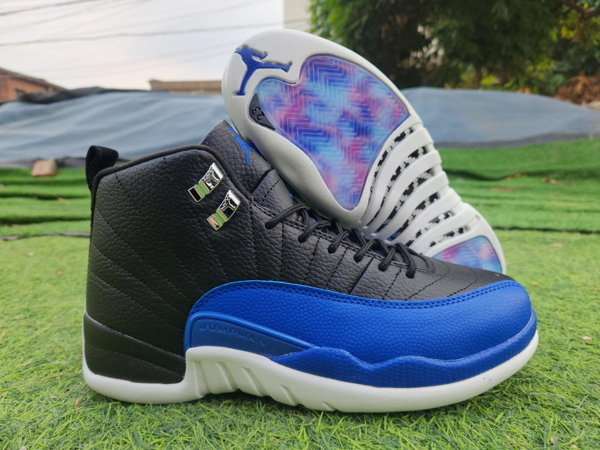 Air Jordan 12 – Black, Blue & White (Men & Women)