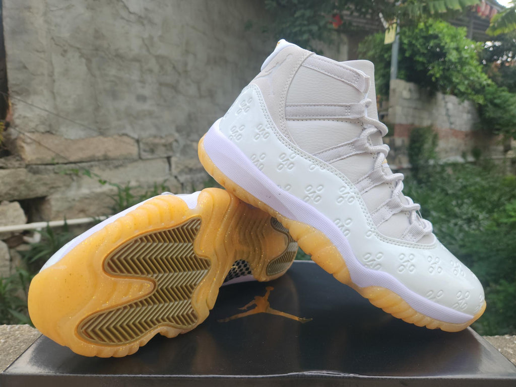 Air Jordan 11 Retro High-Frequency – White & Light Yellow