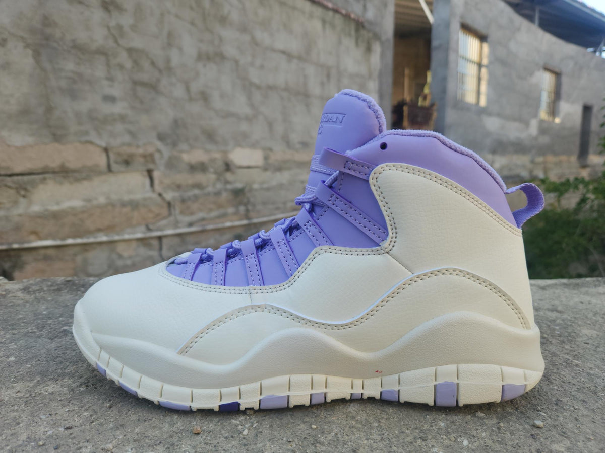 Air Jordan 10 Sneakers – White / Purple