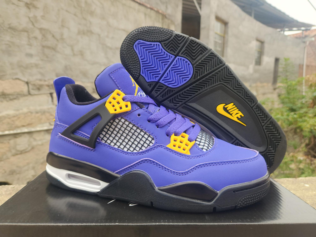 Air Jordan 4 Sneakers – Purple & Yellow