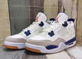 Air Jordan 4 Retro Sneakers – Off-White & Blue