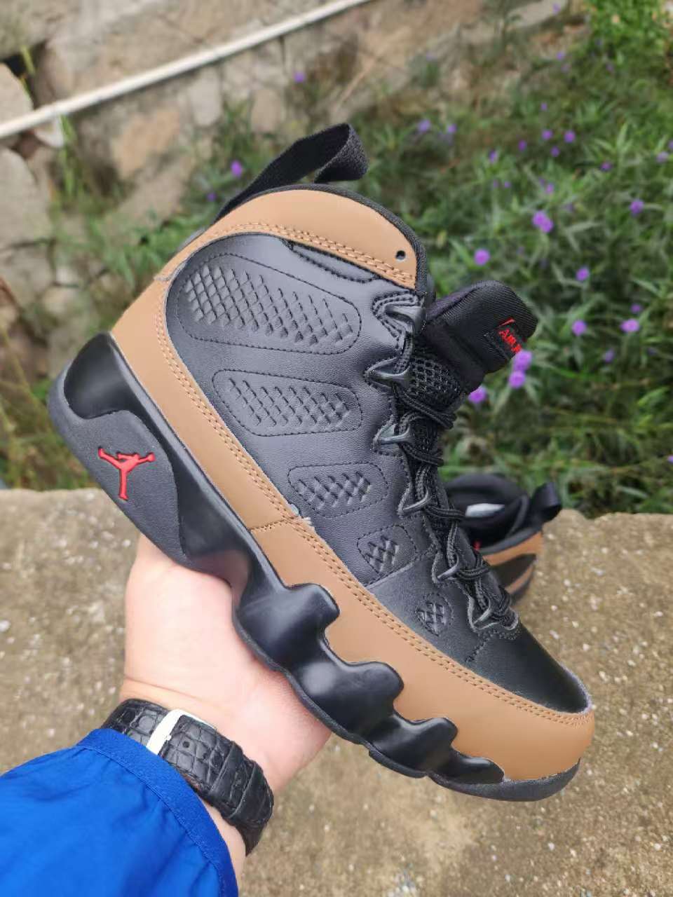 Air Jordan 9 Sneakers – Black / Red & Black / Brown
