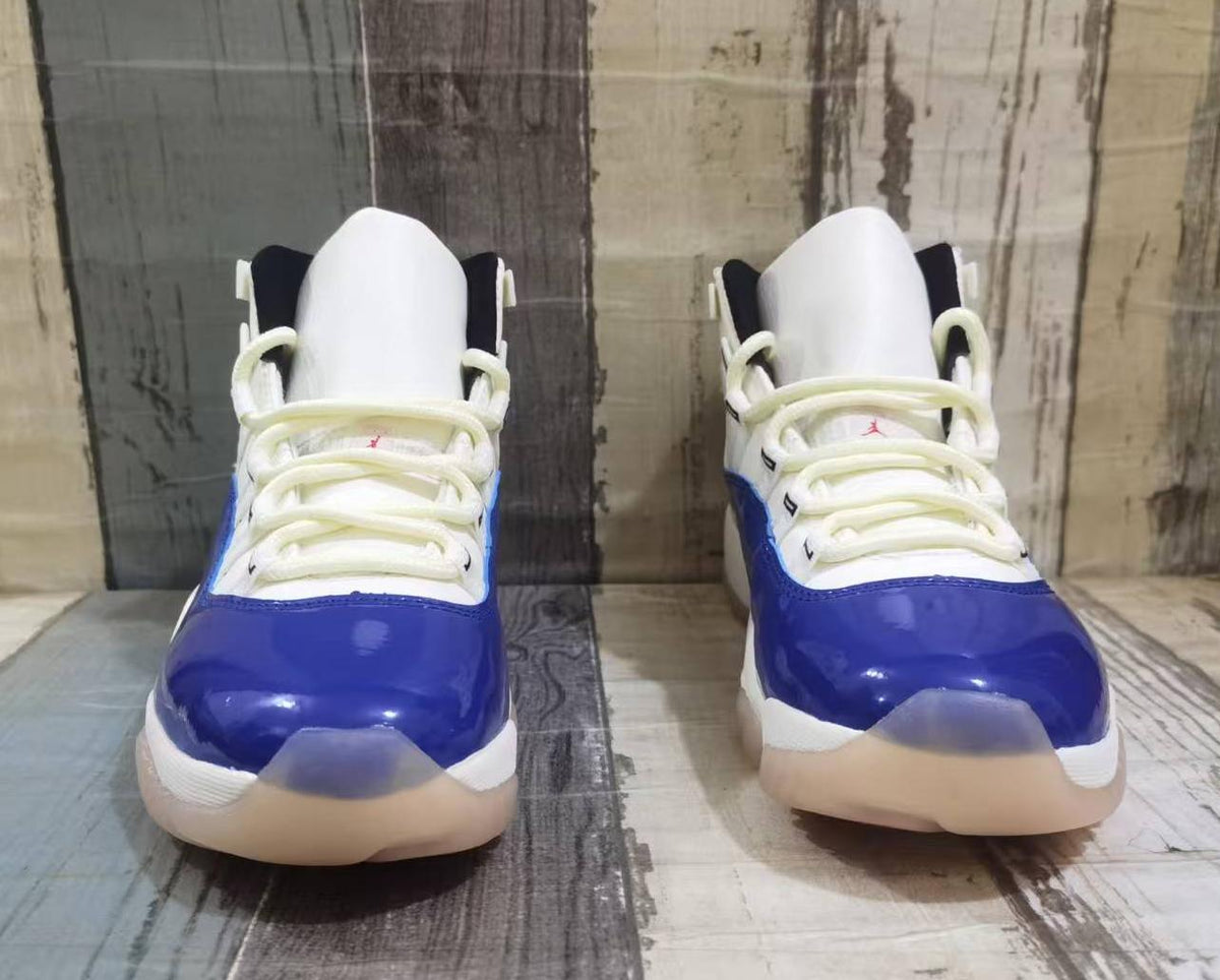 Air Jordan 11 Retro – White, Blue & Red (Men & Women)