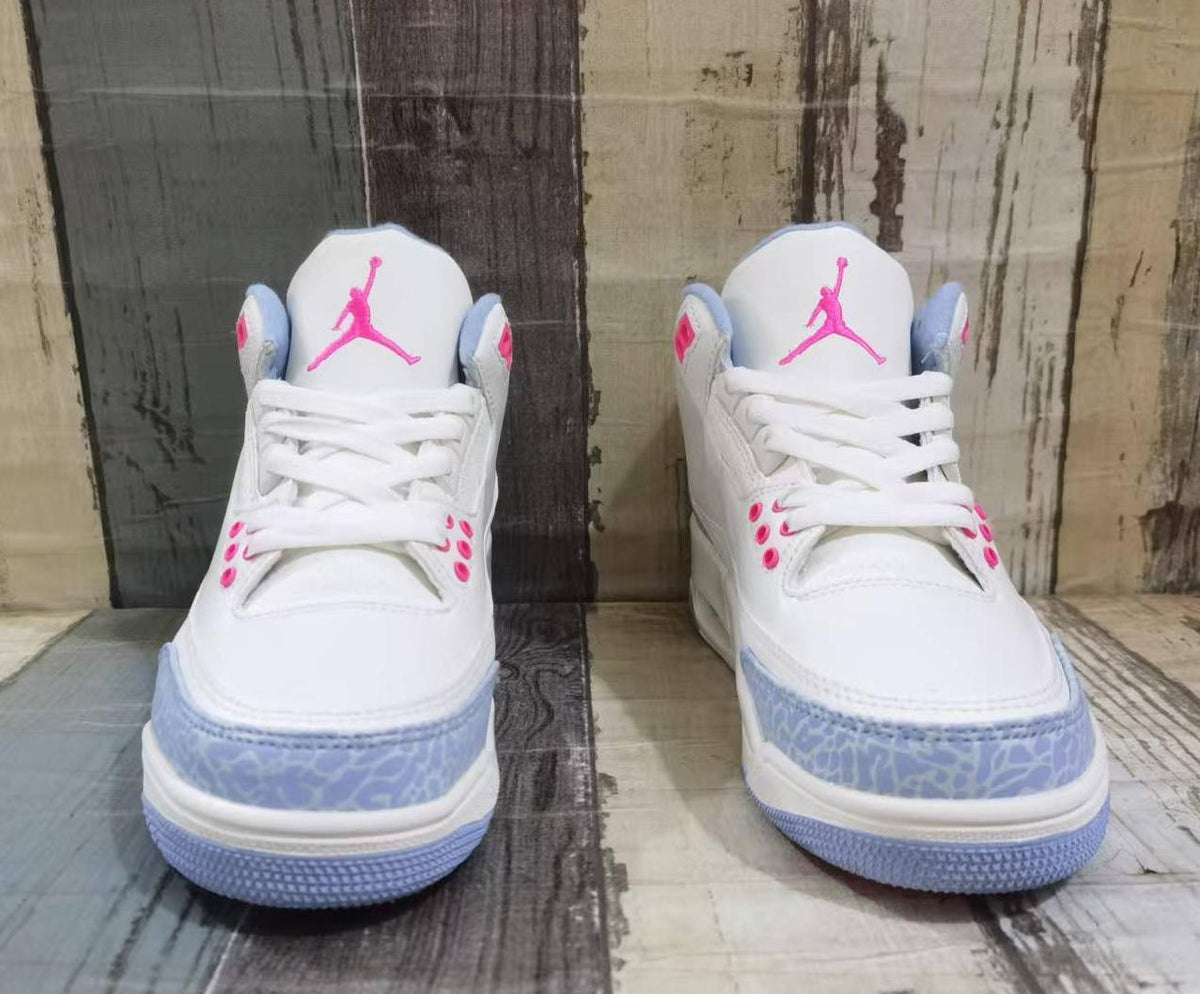 Air Jordan 3 Retro Sneakers – Off-White, Pink & Red