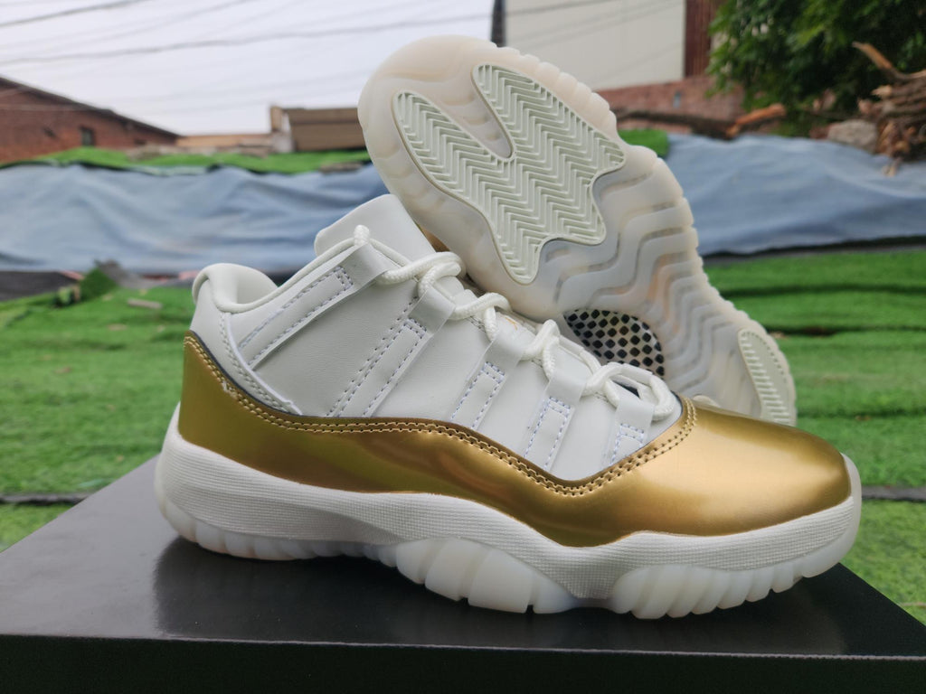 Air Jordan 11 Low Sneakers – White / Gold