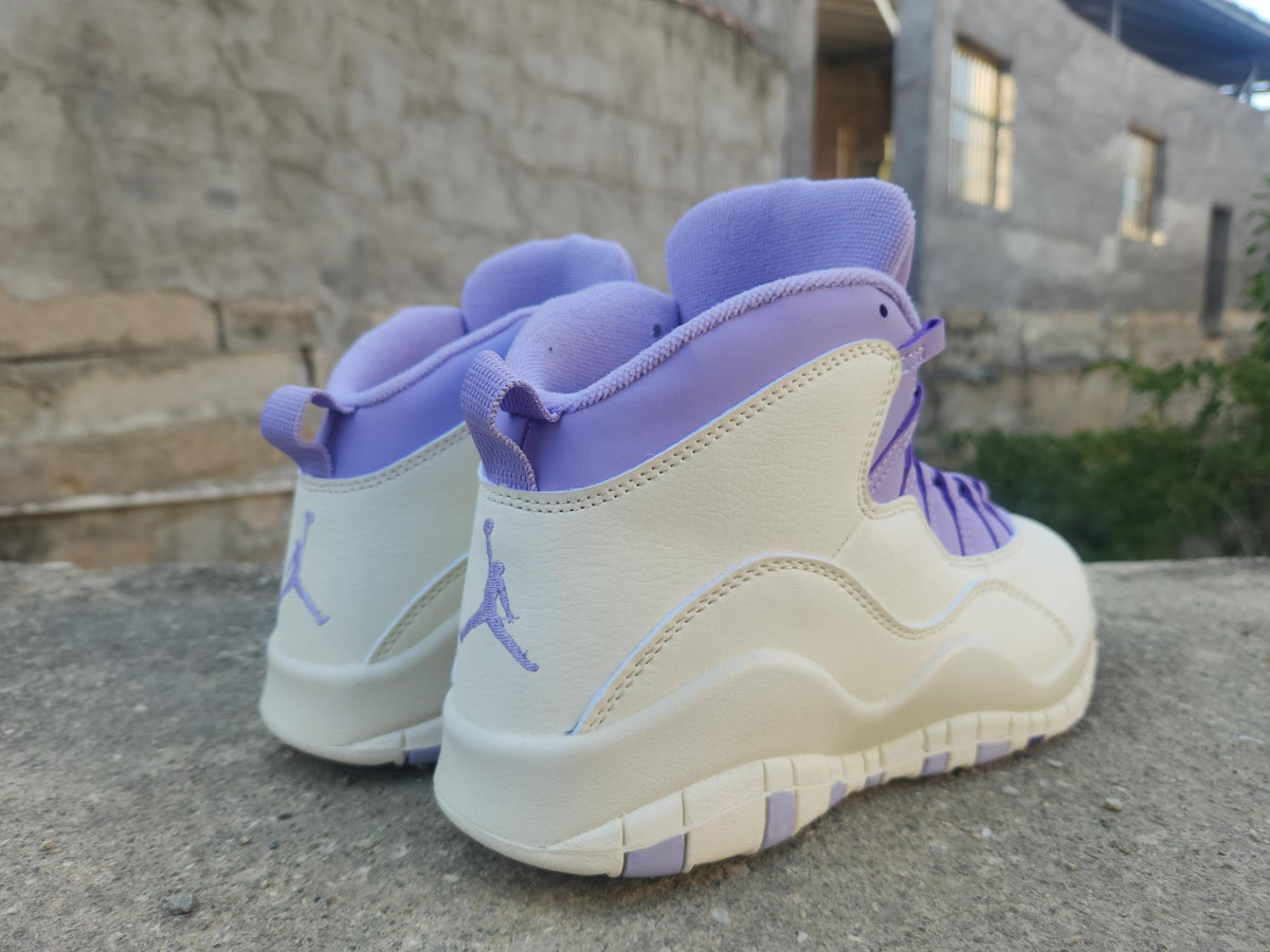 Air Jordan 10 Sneakers – White / Purple
