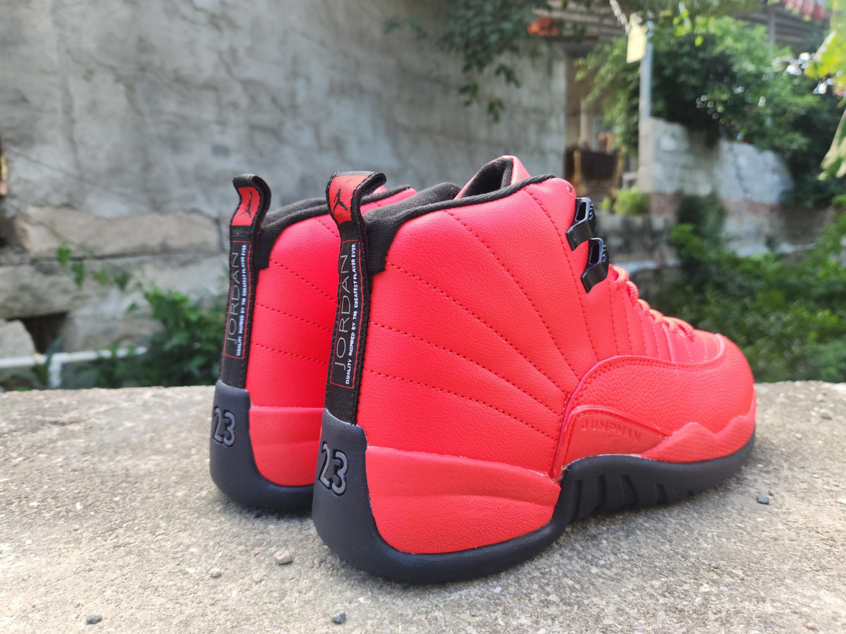 Air Jordan 12 Retro Sneakers – Black & Red