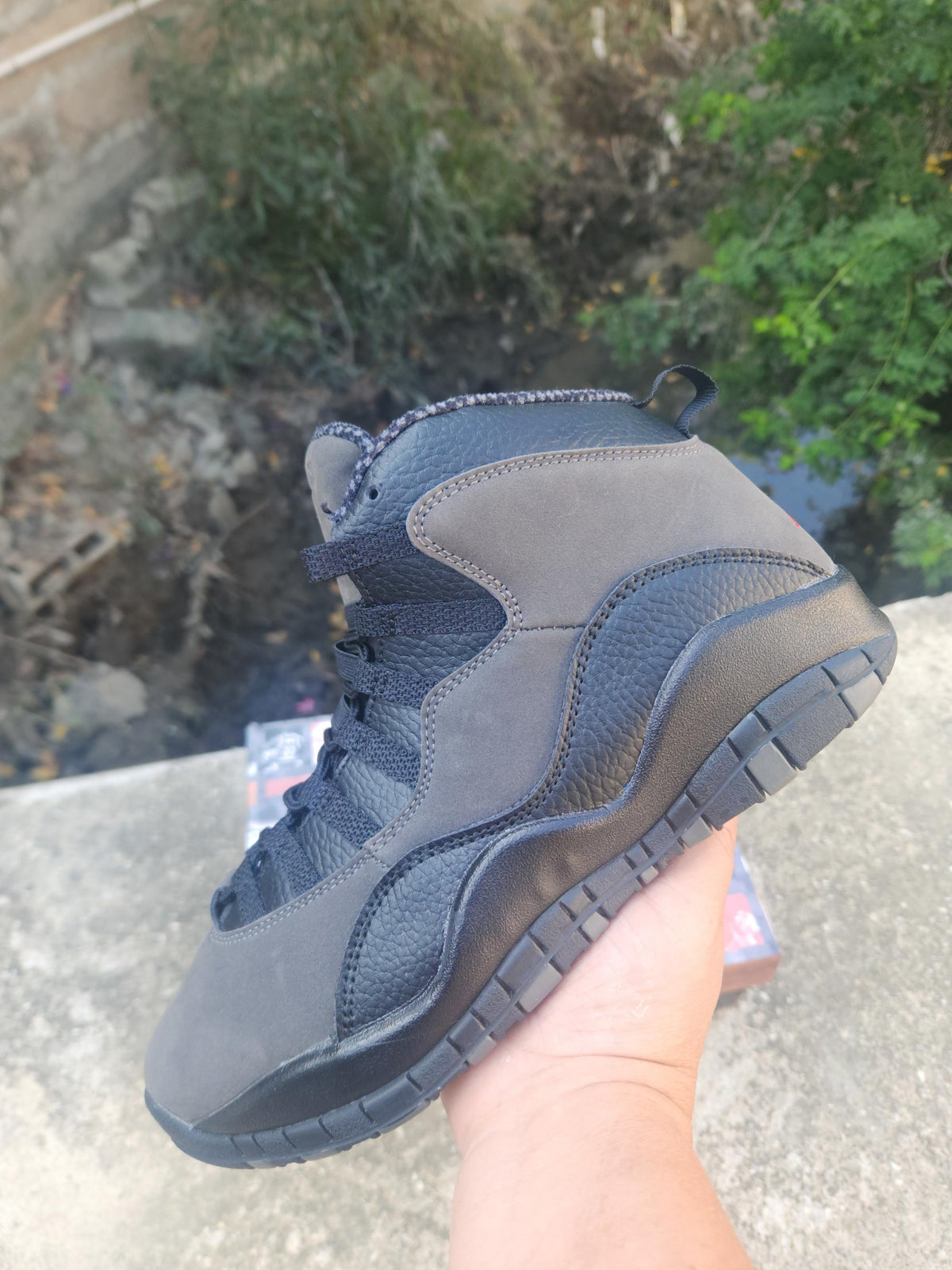 Air Jordan 10 Retro Sneakers – Shadow Grey & Black