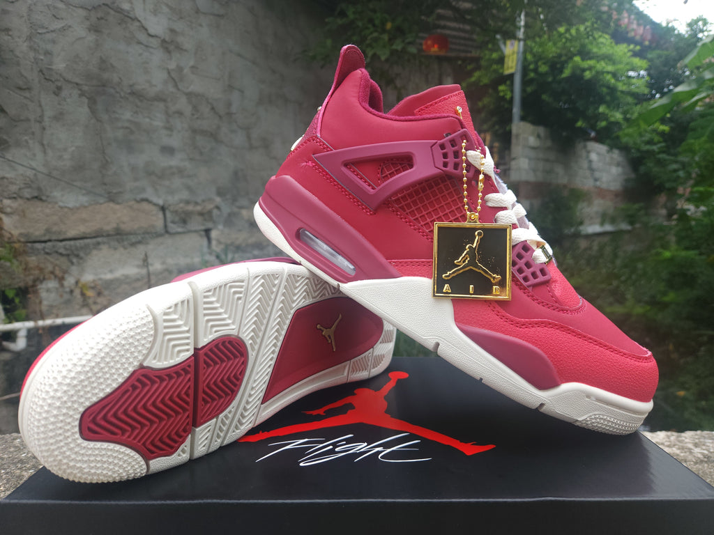 Air Jordan 4 Retro Sneakers – Red, Purple & Gold