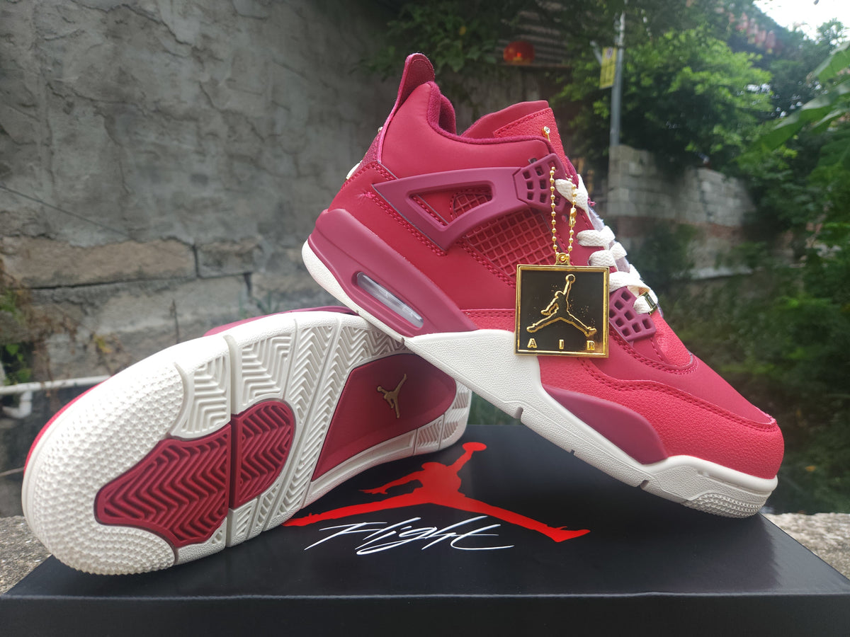 Air Jordan 4 Retro Sneakers – Red, Purple & Gold