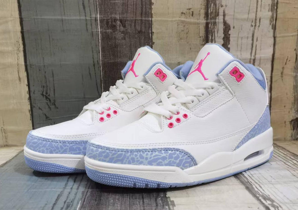 Air Jordan 3 Retro Sneakers – Off-White, Pink & Red