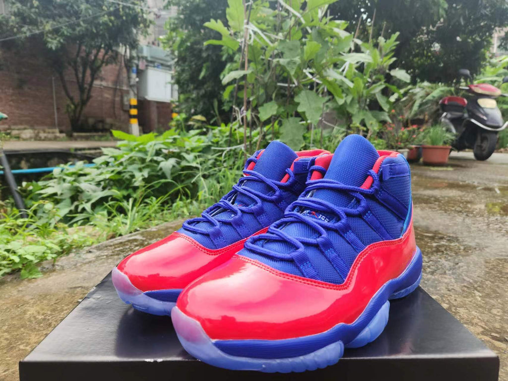 Air Jordan 11 Sneakers – Red & Royal Blue
