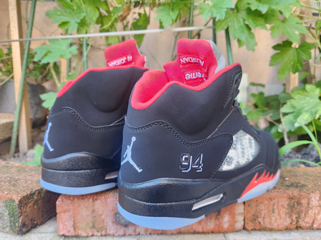 Air Jordan 5 SUP Sneakers – Black & Red