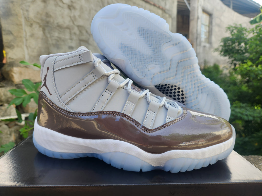 Air Jordan 11 Sneakers – Brown & Grey