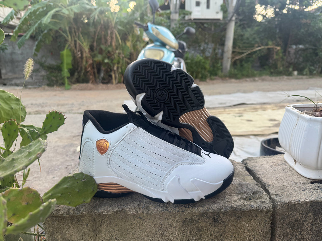 Air Jordan 14 Retro Sneakers – White / Gold