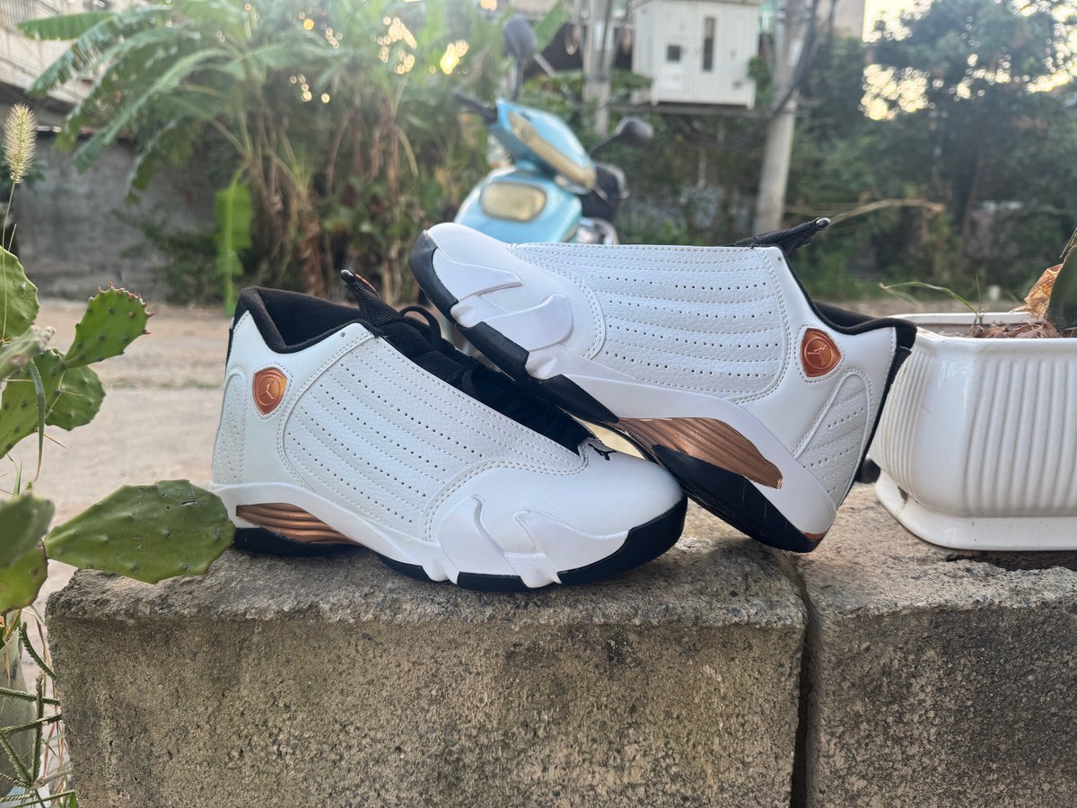 Air Jordan 14 Retro Sneakers – White / Gold