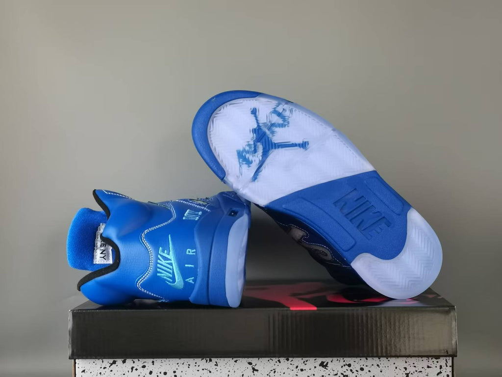 Air Jordan 5 Retro NY Sneakers – Arctic Blue, Blue & Black