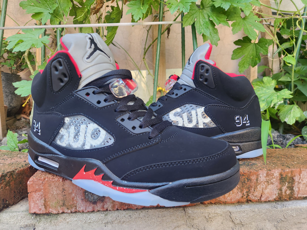 Air Jordan 5 SUP Sneakers – Black & Red