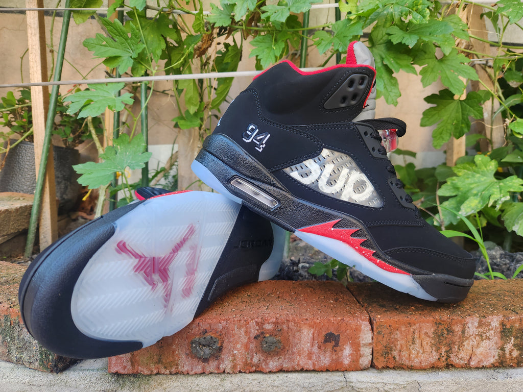 Air Jordan 5 SUP Sneakers – Black & Red
