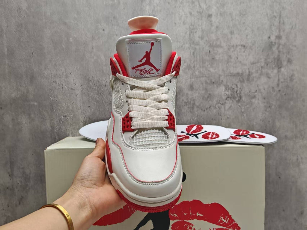 Air Jordan 4 Retro – Valentine's Day Sierra Red & White
