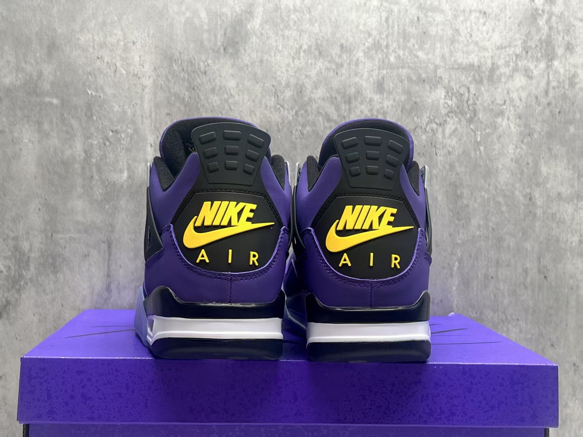 Air Jordan 4 Retro Sneakers – Lakers Purple & Gold