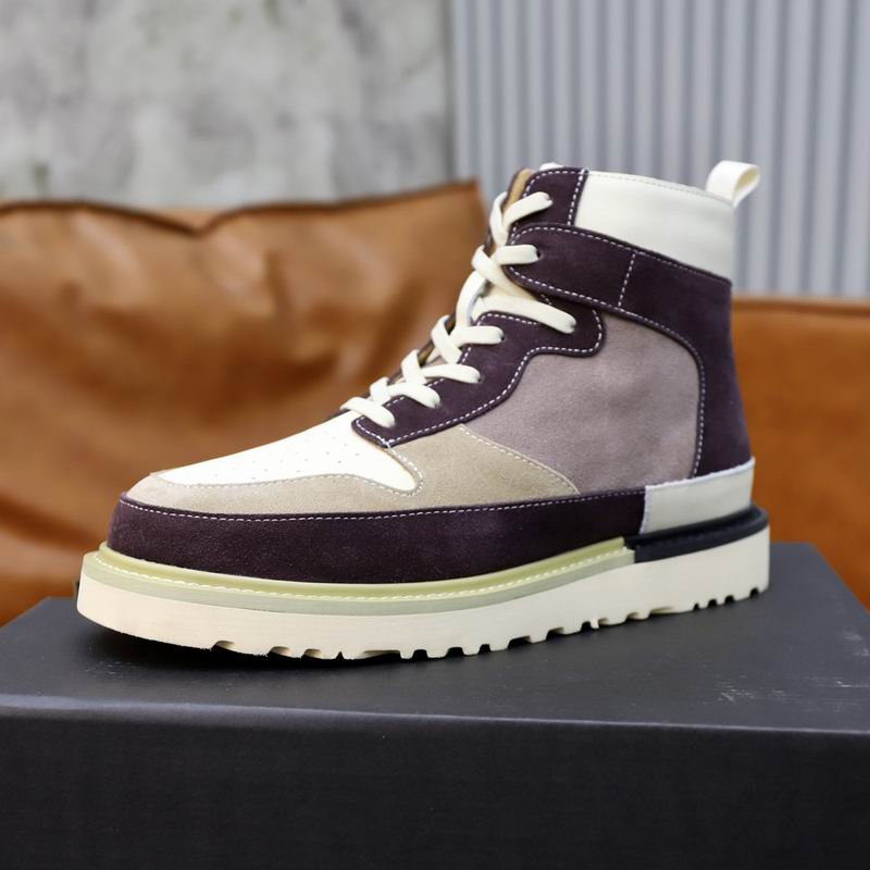 Plum & Taupe Colorblock High-Top Sneakers