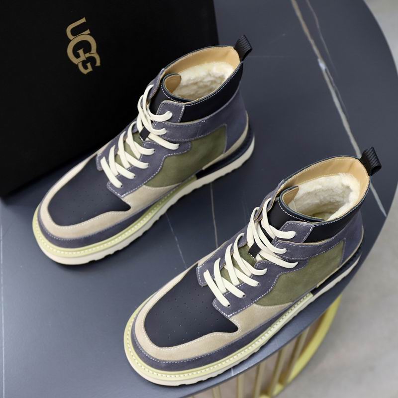 Navy & Olive Colorblock High-Top Sneakers