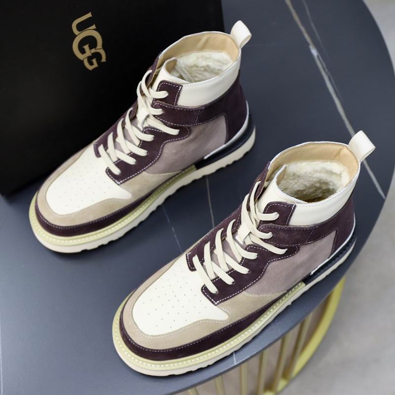 Plum & Taupe Colorblock High-Top Sneakers