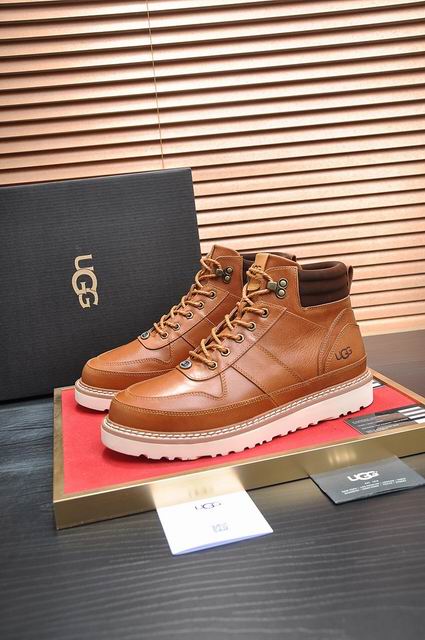 Tan Lace-Up Ankle Boots with Cream Sole