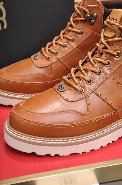 Tan Lace-Up Ankle Boots with Cream Sole