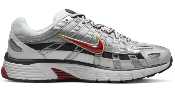 Nike P-6000 CNPT Women's Sneakers – Metallic Silver & Red