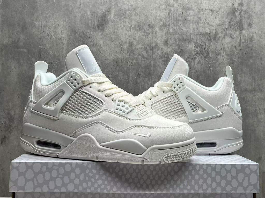 Air Jordan 4 Retro Sneakers – White Mamba