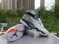 Air Jordan 8 Retro Sneakers – White, Grey & Green