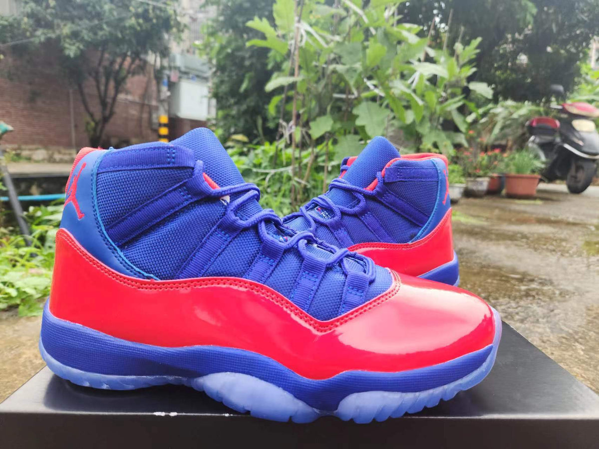 Air Jordan 11 Sneakers – Red & Royal Blue