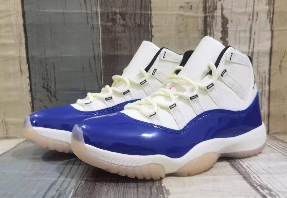 Air Jordan 11 Retro – White, Blue & Red (Men & Women)