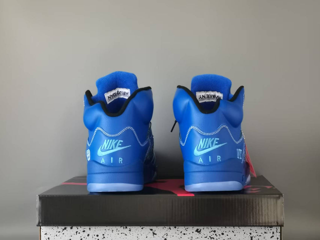 Air Jordan 5 Retro NY Sneakers – Arctic Blue, Blue & Black