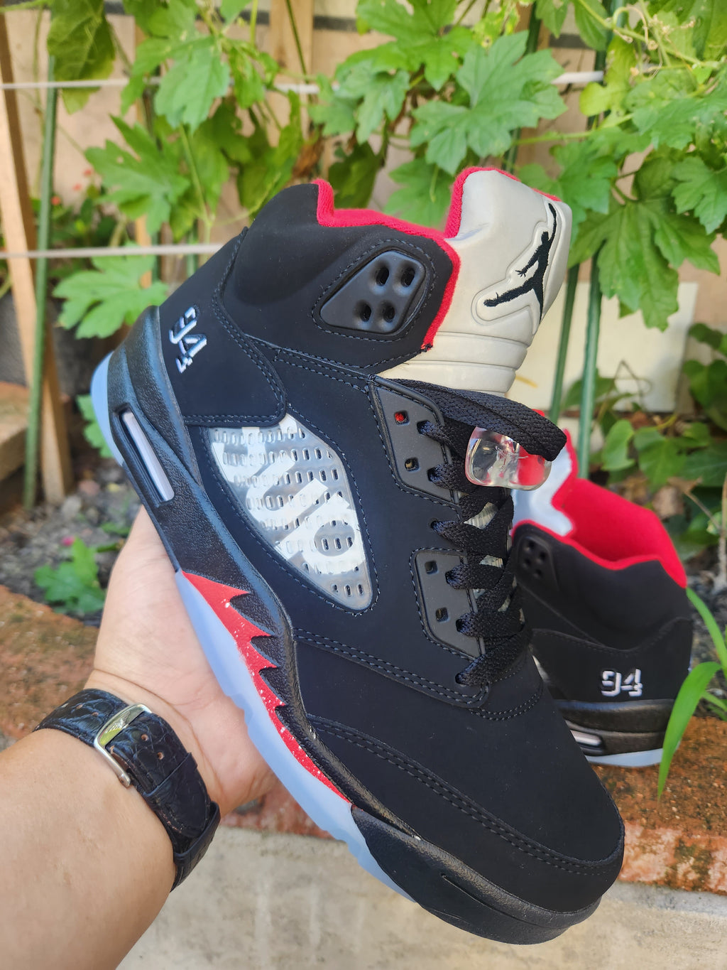 Air Jordan 5 SUP Sneakers – Black & Red