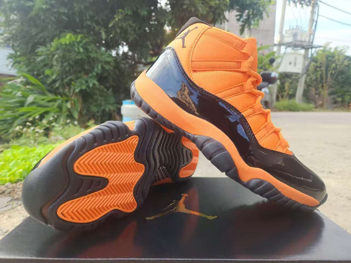 Air Jordan 11 Retro Sneakers – Orange, Red & Black