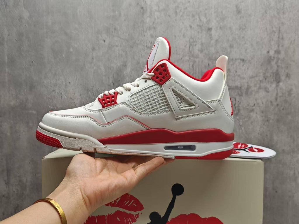 Air Jordan 4 Retro – Valentine's Day Sierra Red & White